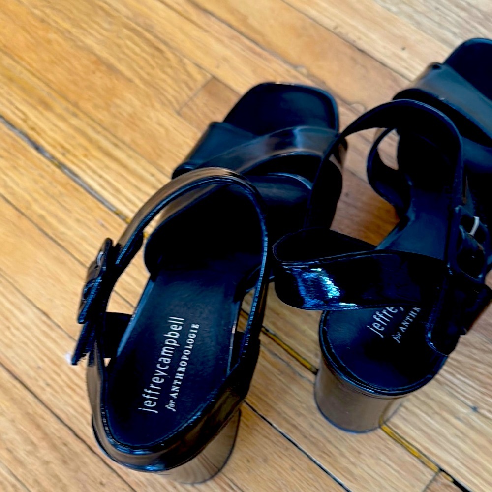 Jeffrey Campbell, black Platform heels  with Strappy Design brand new never worn